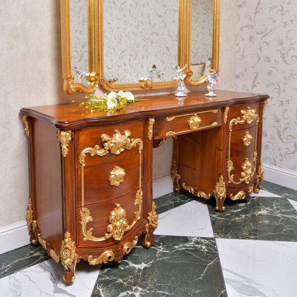 Italian Classic Luxury Design Wooden Dressing Table